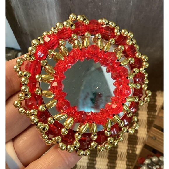 Vintage Sequin Beaded Push Pin Christmas Ornaments Handmade Balls Bells Tree - Picture 8 of 16